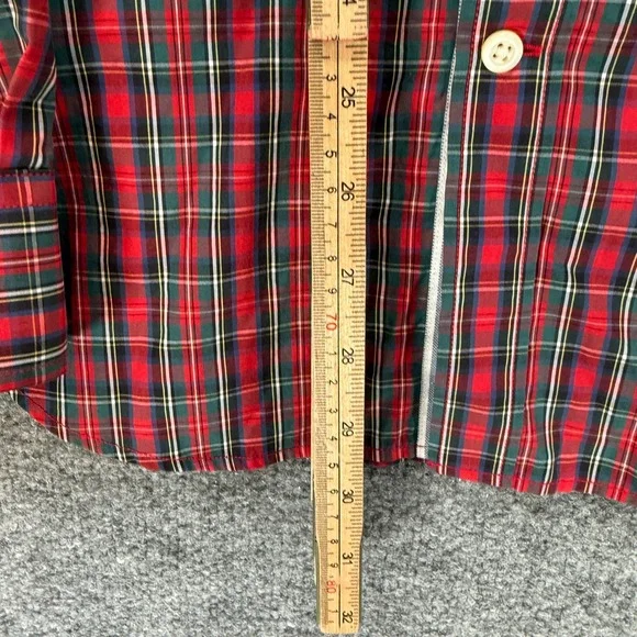 Banana Republic Button Down Shirt Mens Medium Red Elbow Patch Plaid Slim Fit NEW - Picture 3 of 10